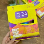 مدادرنگی 24 رنگ ام‌کیو جعبه مقوایی زرد