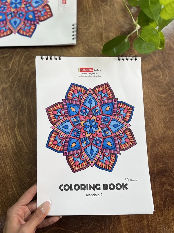adult-coloring-book-rangika-mandala2-1 دفتر رنگ آمیزی مجموعه ماندالا | 30 برگ | A4 | جلد 2 - تصویر 1