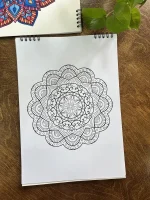 دفتر رنگ آمیزی مجموعه ماندالا | 30 برگ | A4 | جلد 2 - تصویر 3